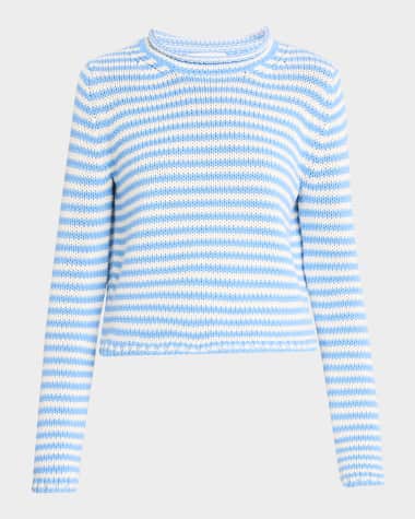La Ligne Marina Fine Stripe Crewneck Sweater
