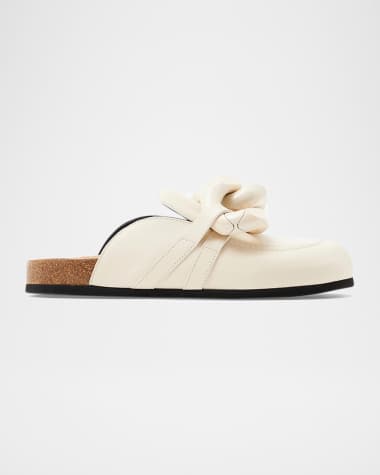 JW Anderson Chunky Chain Leather Loafer Mules