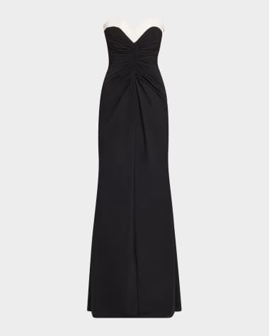 Chiara Boni La Petite Robe Tokumy Strapless Ruched Jersey Gown