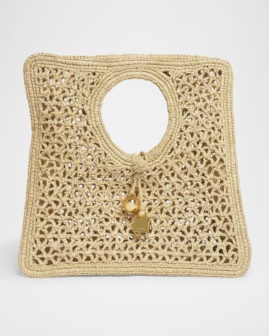 Jacquemus Le Petit Raffia Top-Handle Bag