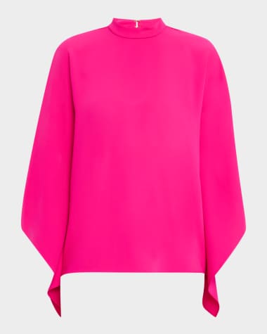 Trina Turk Anona Mock-Neck Handkerchief Top
