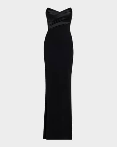 Chiara Boni La Petite Robe Bairei Strapless Jersey Column Gown