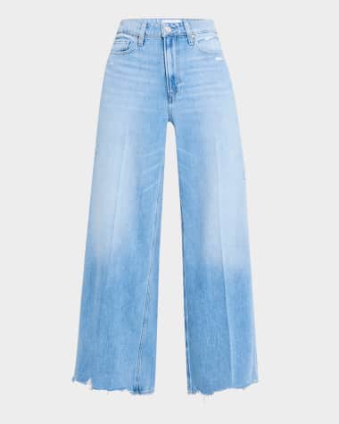 PAIGE Portia Distressed Wide-Leg Jeans