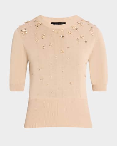 FABIANA FILIPPI Crewneck Sequin Degrade Sweater