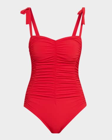 Karla Colletto Lenora Silent Underwire Bandeau One-Piece Swimsuit