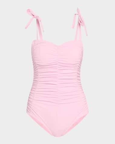 Karla Colletto Lenora Silent Underwire Bandeau One-Piece Swimsuit