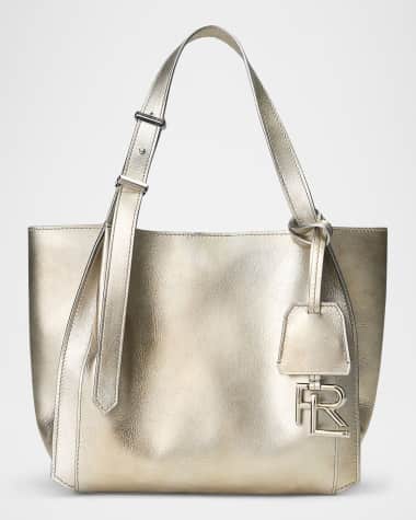 Ralph Lauren Collection RL 888 Small Metallic Calfskin Tote Bag
