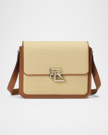 Ralph Lauren Collection RL Small Flap Canvas Crossbody Bag