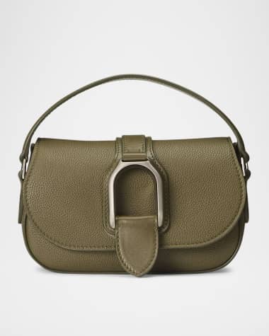 Ralph Lauren Collection Welington Mini Flap Leather Wallet on Chain