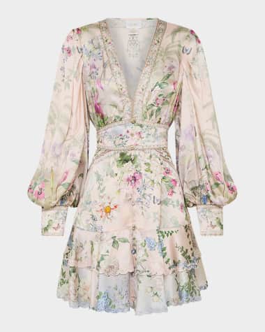 Camilla Palacio Playground Button-Front Frill Shirtdress