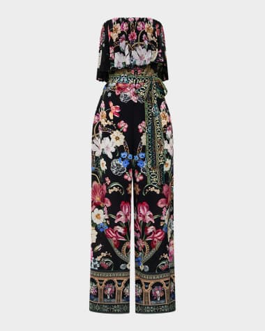 Camilla Midnight in Monserrate Strapless Frill Jumpsuit