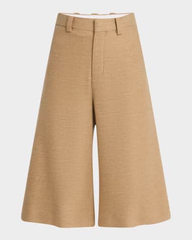 Loro Piana Drake Light Wool Cashmere Bermuda Shorts