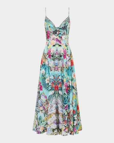 Camilla Gardens of Queluz Tie-Front Long Dress
