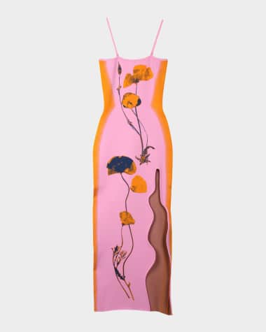 PH5 Iris Flower-Print Maxi Tank Dress