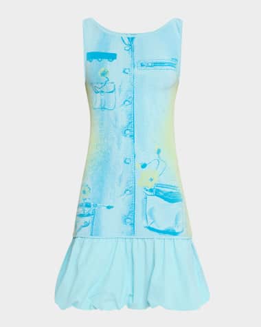 PH5 Daphne Reversible Bubble-Hem Mini Dress