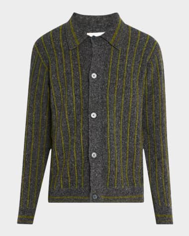 NN.07 Men's Darren Boucle Polo Cardigan