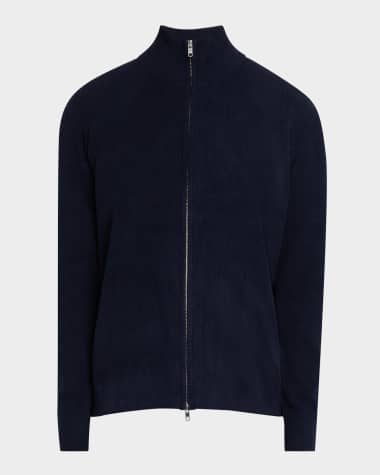 NN.07 Men's Danny Ribbed Full-Zip Sweater