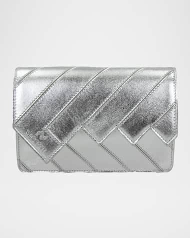 Missoni Wave Metallic Leather Wallet on Chain