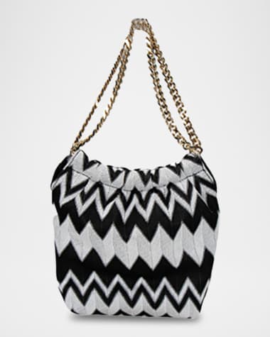 Missoni Chevron Drawstring Chain Shoulder Bag