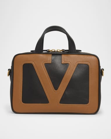 Valentino Garavani Viva Superstar Small VLOGO Leather Duffle Top-Handle Bag