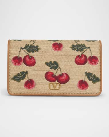 Valentino Garavani VLOGO Signature Mini Cherries Jacquard Shoulder Bag