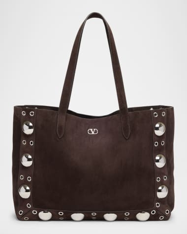 Valentino Garavani Nellcote Studded Suede Tote Bag