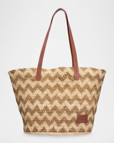 Missoni Chevron Raffia Tote Bag