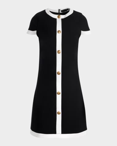 Alice + Olivia Coley Button-Front Mini Dress