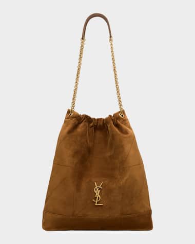 Saint Laurent Jamie Large Pochon YSL Shoulder Bag in Quilted Suede
