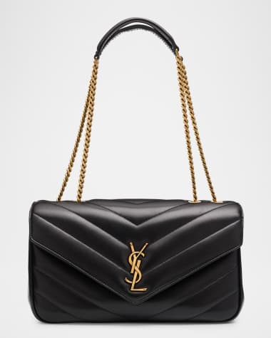 Saint Laurent Loulou Medium YSL Chain Shoulder Bag in Quilted Leather