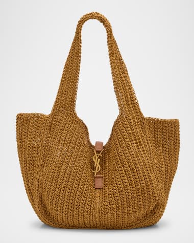 Saint Laurent Bea YSL Tote Bag in Cord and Leather