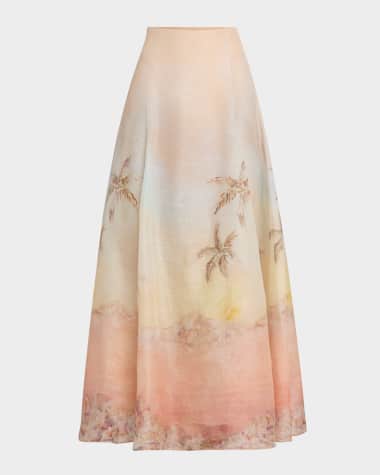 Zimmermann Illuminate A-Line Maxi Skirt