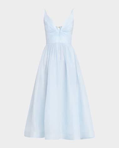 Zimmermann Illuminate V-Neck Midi Dress