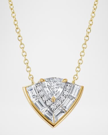 Emily P. Wheeler 18K Yellow and White Gold Tiered Diamond Necklace, 16"L