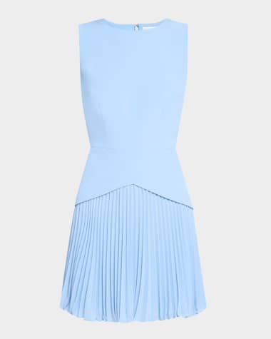Milly Haddy Sleeveless Pleated Mini Dress