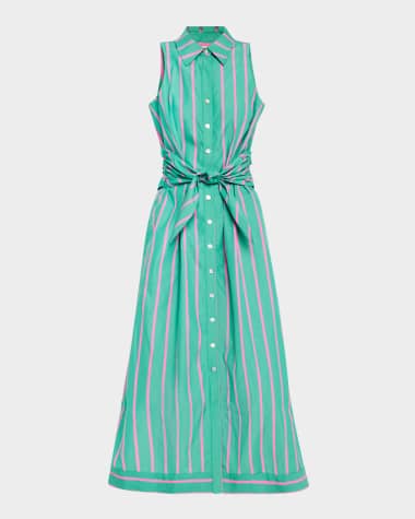 Finley Ellis Sleeveless Striped Maxi Shirtdress