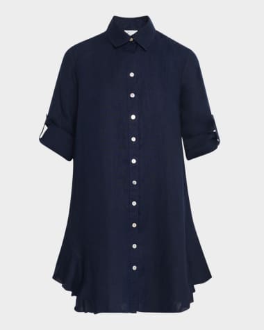 Finley Agatha Washed Linen Shirtdress