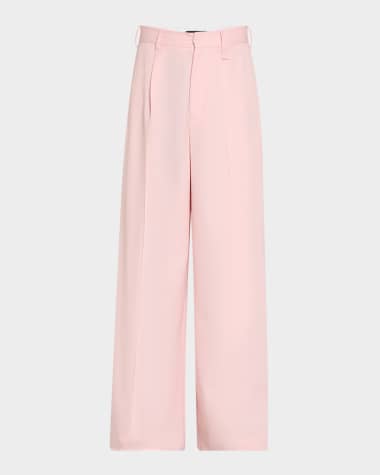 Simone Rocha Men's Pleated Wide-Leg Trousers