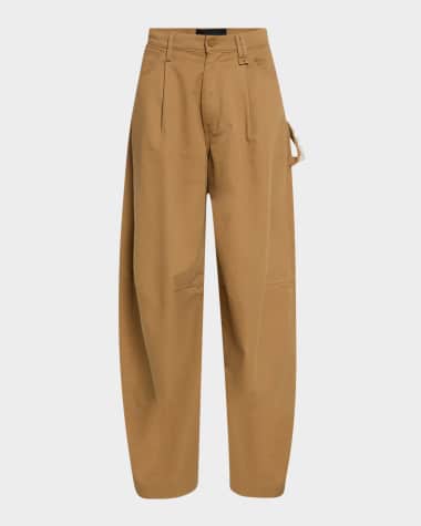 Simone Rocha Men's Wide-Leg Puddle Drill Jeans