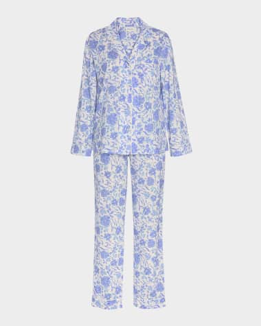 BedHead Pajamas Floral-Print Organic Cotton Poplin Pajama Set