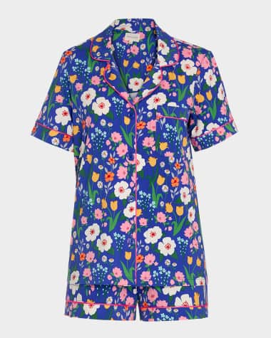 BedHead Pajamas Floral-Print Cotton Jersey Shorty Pajama Set