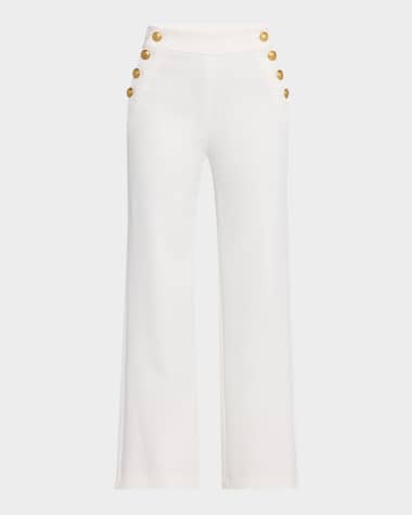Alice + Olivia Narin High-Rise Buttoned Pants