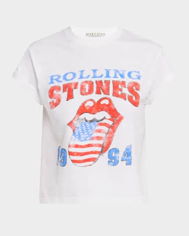 Alice + Olivia Shira Roll-Cuff Tee