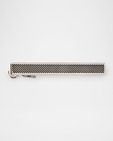 Link Up Men's Textured Brass Tie Bar