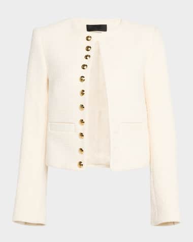 Nili Lotan Patti Open-Front Short Jacket
