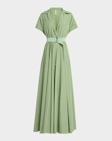 Norma Kamali Super Oversized Shirt Flared Gown
