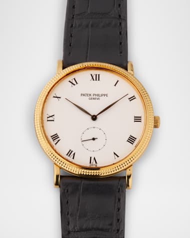 Vintage Watches Patek Philippe 18K Yellow Gold Calatrava 33mm Vintage 1990s Watch