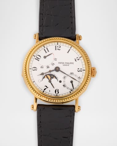 Vintage Watches Patek Philippe 18K Yellow Gold Age of the Moon 35mm Vintage 1995 Watch