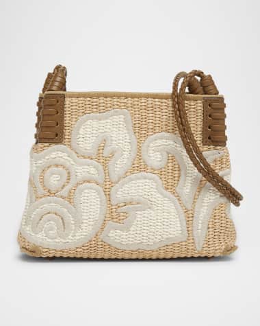 Etro Libra XS Raffia Crossbody Bag