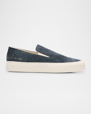 Common Projects Men's Suede Slip-On Sneakers